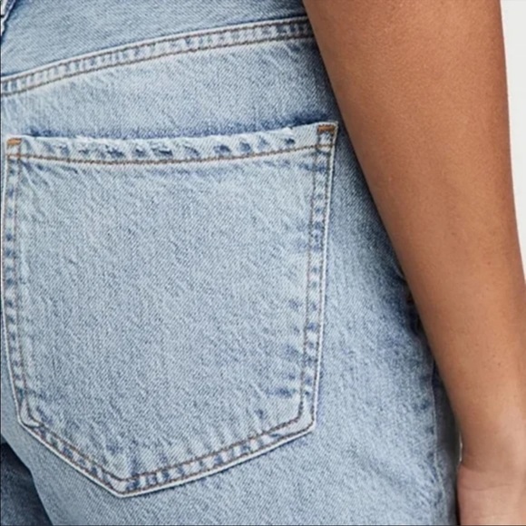 Agolde Riley High Rise Light Wash Crop Jeans Blur - Picture 5 of 11